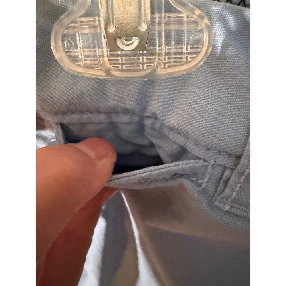 Faherty Mens Light Blue Chino Shorts Embroidered Surfer Logo Size 32